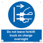 MV10443: Do not leave forklift truck on charge overnight