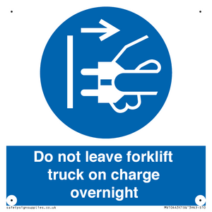 MV10443: Do not leave forklift truck on charge overnight