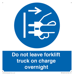 MV10443: Do not leave forklift truck on charge overnight