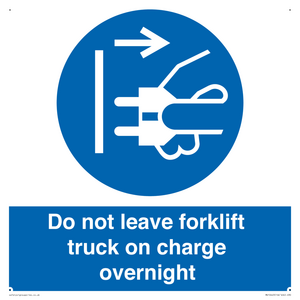 MV10443: Do not leave forklift truck on charge overnight