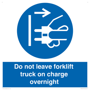 MV10443: Do not leave forklift truck on charge overnight