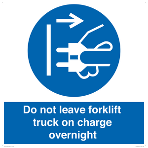 MV10443: Do not leave forklift truck on charge overnight