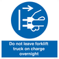 MV10443: Do not leave forklift truck on charge overnight