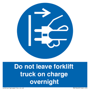 MV10443: Do not leave forklift truck on charge overnight