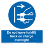 MV10443: Do not leave forklift truck on charge overnight