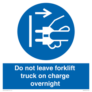 MV10443: Do not leave forklift truck on charge overnight