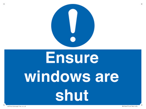 MV10447: Ensure windows are shut