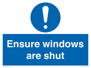 MV10447: Ensure windows are shut