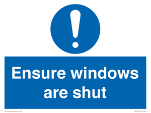 MV10447: Ensure windows are shut