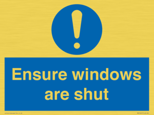 MV10447: Ensure windows are shut
