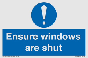 MV10447: Ensure windows are shut