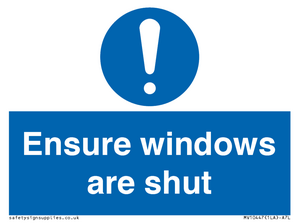 MV10447: Ensure windows are shut