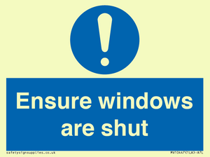 MV10447: Ensure windows are shut