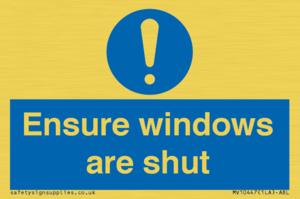 MV10447: Ensure windows are shut