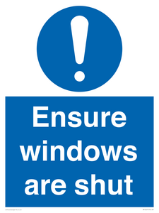 MV10447: Ensure windows are shut