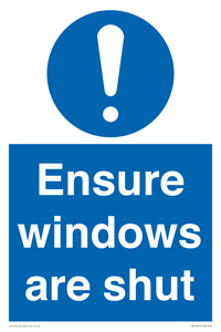 MV10447: Ensure windows are shut