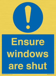 MV10447: Ensure windows are shut
