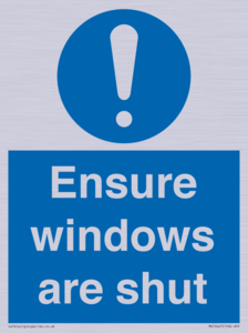 MV10447: Ensure windows are shut