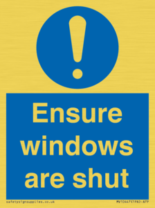 MV10447: Ensure windows are shut