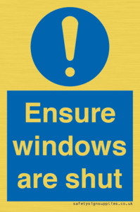 MV10447: Ensure windows are shut