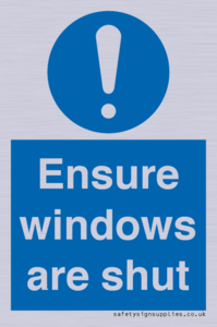 MV10447: Ensure windows are shut