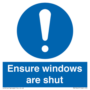 MV10447: Ensure windows are shut