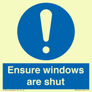 MV10447: Ensure windows are shut