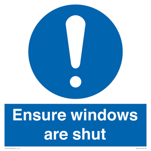 MV10447: Ensure windows are shut