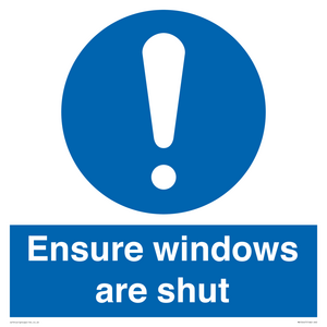 MV10447: Ensure windows are shut