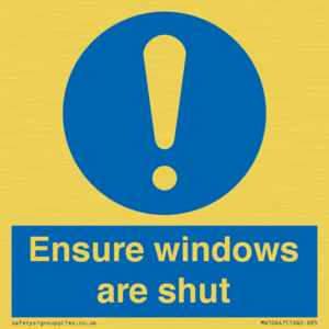 MV10447: Ensure windows are shut