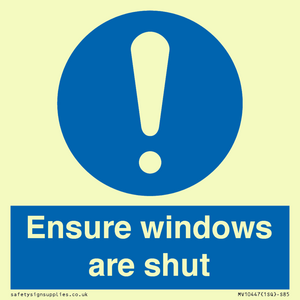 MV10447: Ensure windows are shut