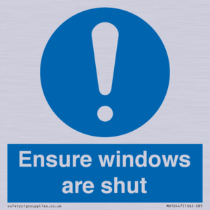 MV10447: Ensure windows are shut