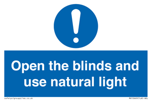 MV10449: Open the blinds and use natural light