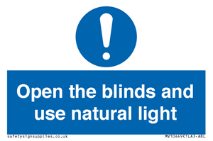 MV10449: Open the blinds and use natural light