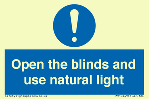 MV10449: Open the blinds and use natural light