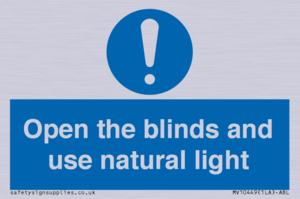 MV10449: Open the blinds and use natural light