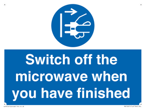 MV10451: Switch off the microwave when you have finished