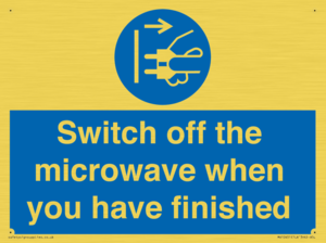 MV10451: Switch off the microwave when you have finished