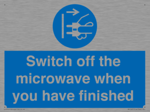 MV10451: Switch off the microwave when you have finished