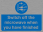 MV10451: Switch off the microwave when you have finished