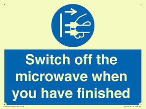 MV10451: Switch off the microwave when you have finished