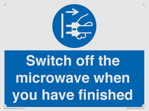 MV10451: Switch off the microwave when you have finished