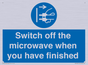 MV10451: Switch off the microwave when you have finished