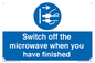 MV10451: Switch off the microwave when you have finished