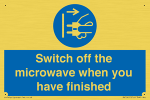MV10451: Switch off the microwave when you have finished
