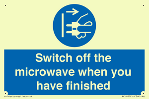 MV10451: Switch off the microwave when you have finished