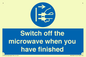 MV10451: Switch off the microwave when you have finished
