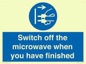 MV10451: Switch off the microwave when you have finished