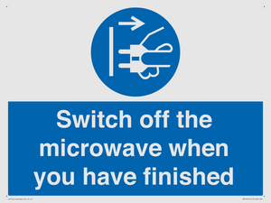 MV10451: Switch off the microwave when you have finished