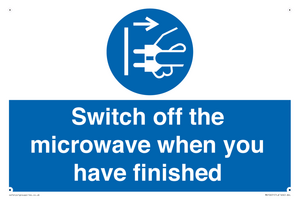MV10451: Switch off the microwave when you have finished